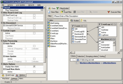 Screenshot of the application EMCO EventLog Audit Professional - #14