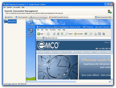 Screenshot of the application EMCO Remote Screenshot - #1