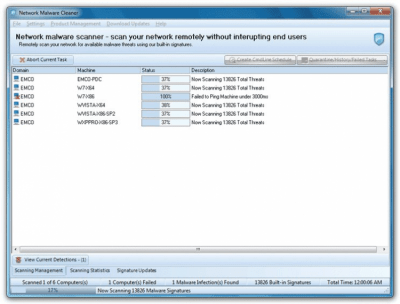 Screenshot of the application EMCO Network Malware Cleaner - #2