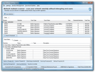 Screenshot of the application EMCO Network Malware Cleaner - #4