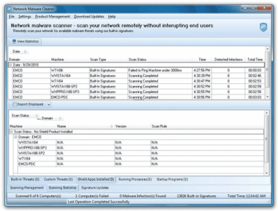 Screenshot of the application EMCO Network Malware Cleaner - #5