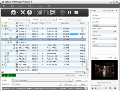 Screenshot of the application Xilisoft DVD Toolkit Platinum - #1