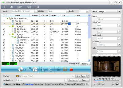 Screenshot of the application Xilisoft Ripper Pack Platinum - #1