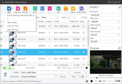 Screenshot of the application Xilisoft DVD Ripper - #1