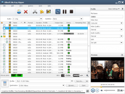 Screenshot of the application Xilisoft Blu-ray to DVD Converter - #1