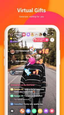 Screenshot of the application Yo Live - #3