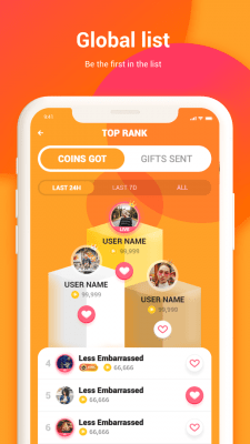 Screenshot of the application Yo Live - #4