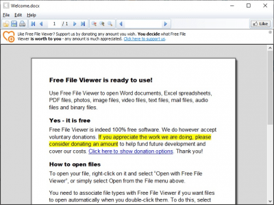 Screenshot of the application FreeFileViewer - #3