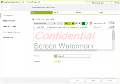 Screenshot of the application Screen Watermark - #1