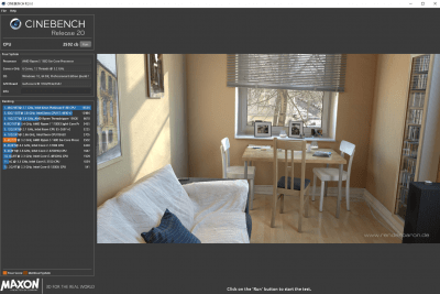 Screenshot of the application CINEBENCH - #1