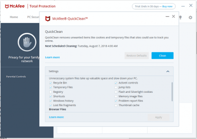 Screenshot of the application McAfee Total Protection - #2