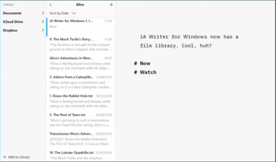 Screenshot of the application iA Writer - #1