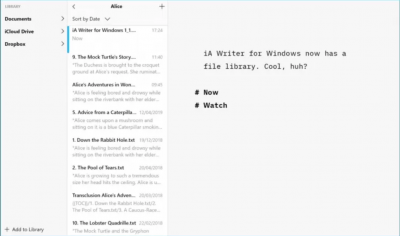 Screenshot of the application iA Writer - #4