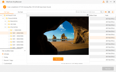 Screenshot of the application iMyFone AnyRecover - #3