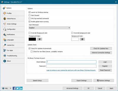 Screenshot of the application VoiceBot - #4
