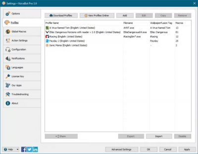 Screenshot of the application VoiceBot - #5
