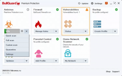 Screenshot of the application BullGuard Premium Protection - #3