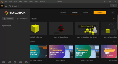 Screenshot of the application Buildbox - #1