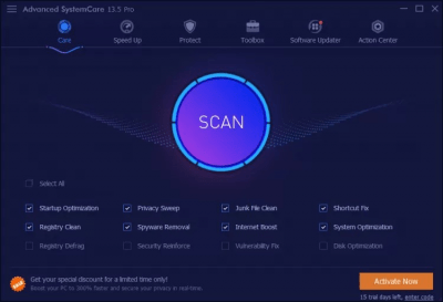 Screenshot of the application Advanced SystemCare Pro - #1