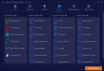 Screenshot of the application Advanced SystemCare Pro - #4
