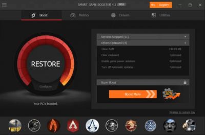 Screenshot of the application Smart Game Booster - #3