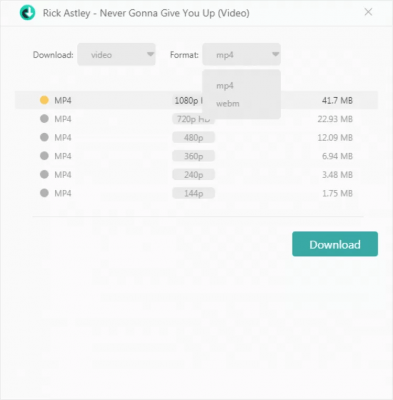Screenshot of the application Inovideo - #6