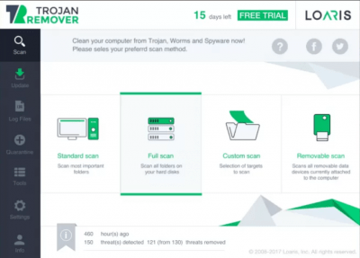 Screenshot of the application Loaris Trojan Remover - #1