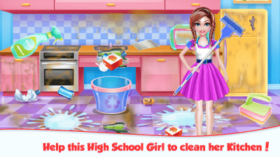 Screenshot of the application Highschool Girls House Cleaning - #1