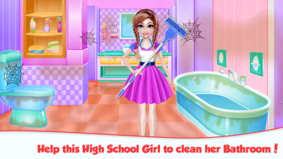 Screenshot of the application Highschool Girls House Cleaning - #2
