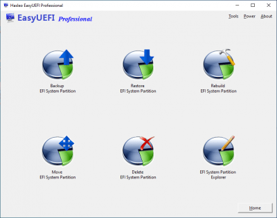 Screenshot of the application EasyUEFI - #1