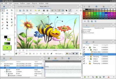 Screenshot of the application Synfig Studio - #4