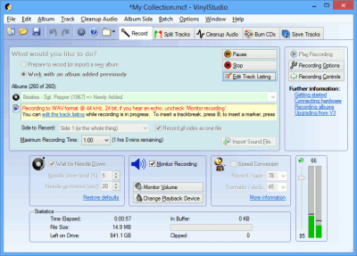 Screenshot of the application VinylStudio - #5