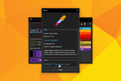 Screenshot of the application Quick Color Picker - #3