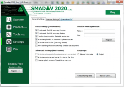 Screenshot of the application Smadav - #2