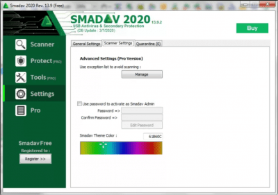 Screenshot of the application Smadav - #3