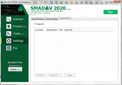 Screenshot of the application Smadav - #4