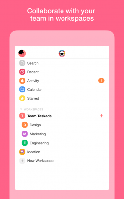 Screenshot of the application Taskade - #16