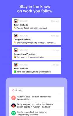 Screenshot of the application Taskade - #17