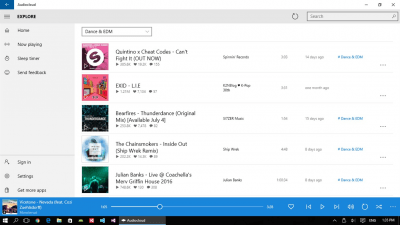 Screenshot of the application Audiocloud - #3