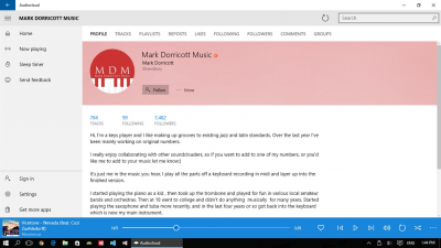 Screenshot of the application Audiocloud - #6