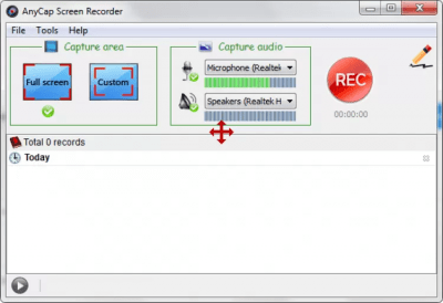 Screenshot of the application AnyCap Screen Recorder - #1