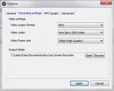 Screenshot of the application AnyCap Screen Recorder - #4