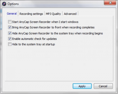 Screenshot of the application AnyCap Screen Recorder - #5