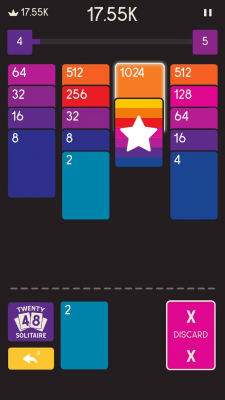 Screenshot of the application Twenty48 Solitaire - #1