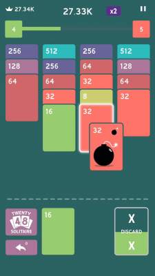 Screenshot of the application Twenty48 Solitaire - #3