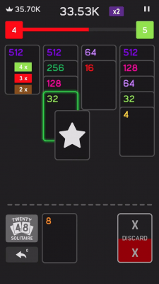 Screenshot of the application Twenty48 Solitaire - #5