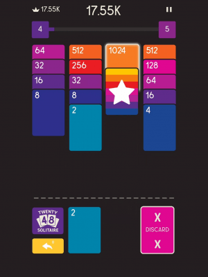 Screenshot of the application Twenty48 Solitaire - #7