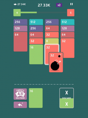 Screenshot of the application Twenty48 Solitaire - #9