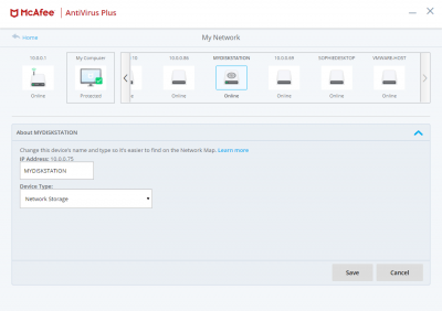 Screenshot of the application McAfee AntiVirus Plus - #3