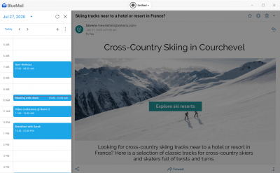 Screenshot of the application Blue Mail - #3